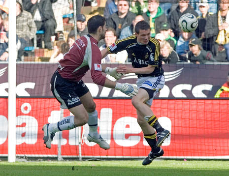 Dime Jankulovski, målvakt, Gais och Kristian Haynes, AIK
