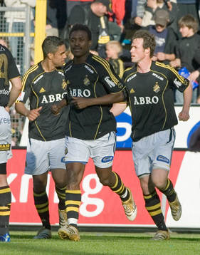 Wilton Figueiredo, Derek Boateng och Markus Jonsson, AIK