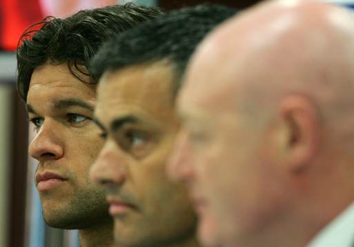 Michael Ballack, Jose Mourinho, Manager och Peter Kenyon, VD