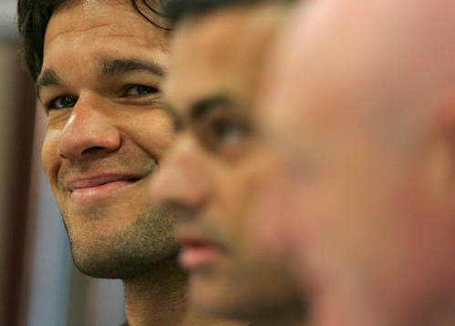 Michael Ballack, Jose Mourinho, Manager och Peter Kenyon, VD