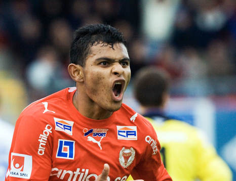 Ari da Silva Ferreira, Kalmar har gjort 1-1 och jublar