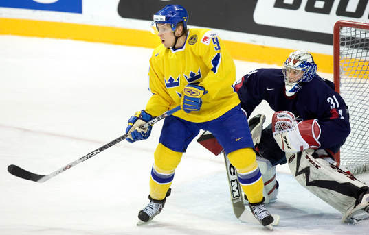 Mika Hannula, gör hattrick. Craig Anderson, Målvakt USA