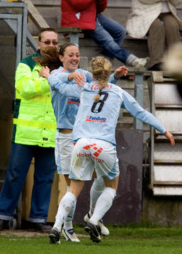 Therese Sjögran och Frida Nordin, Malmö, jubel