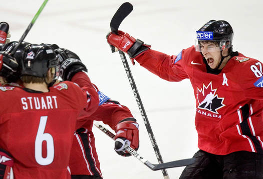 Sidney Crosby, jubel, Kanada vidare till semifinal