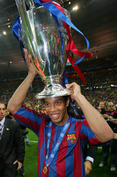 Ronaldinho, Barcelona (Jubel, Pokal)
