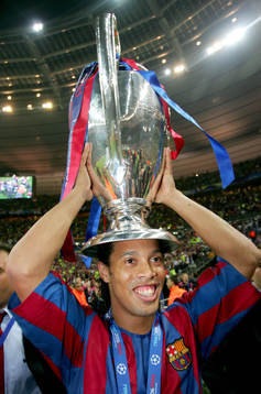 Ronaldinho, Barcelona (Jubel, Pokal)