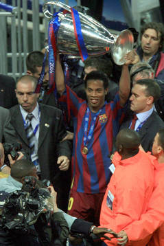 Ronaldinho, Barcelona (Jubel, Pokal)