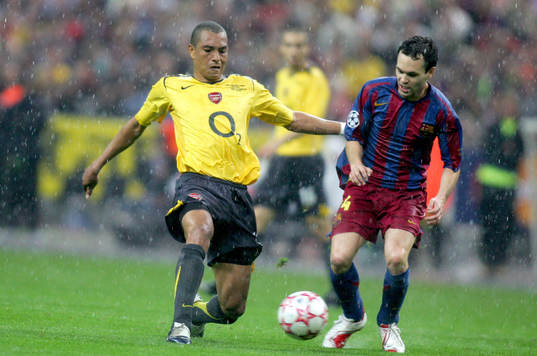 Gilberto, Arsenal och Andres Iniesta, Barcelona