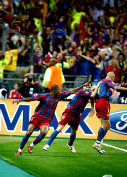 Samuel Eto´o Barcelona, jubel