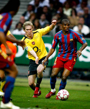 Samuel Eto´o,  Barcelona och Alexander Hleb, Arsenal