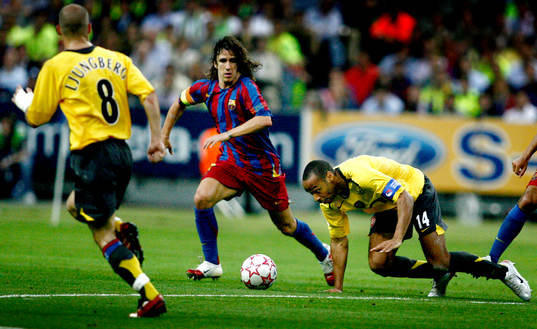 Fredrik Ljungberg, Arsenal och Carles Puyol, Barcelona och