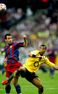 Giuly,  Barcelona och Ashley Cole, Arsenal