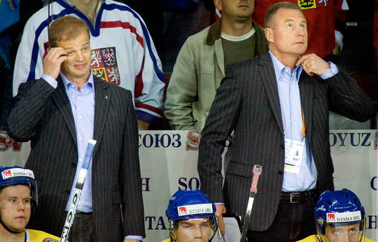 Bengt-Åke Gustafson och Jan Carlsson, tränare