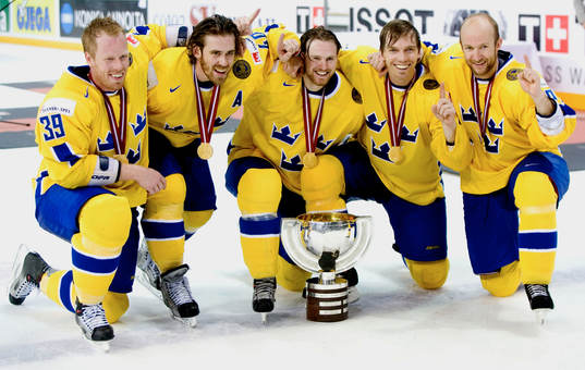 Johan Franzen, Henrik Zetterberg, Niklas Kronwall, Mikael