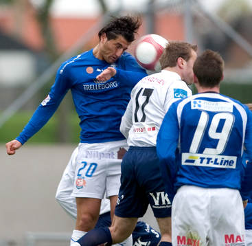Yousef Fahkro, nickar in 2-0 målet, Trelleborg