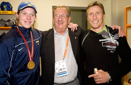 Nicklas Bäckström, Tommy Töppel och Börje Salming