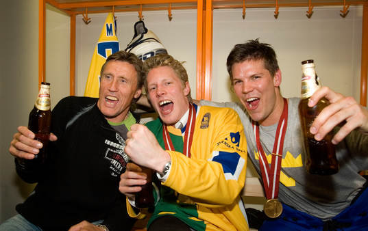 Börje Salming, Mika Hannula och Björn Melin