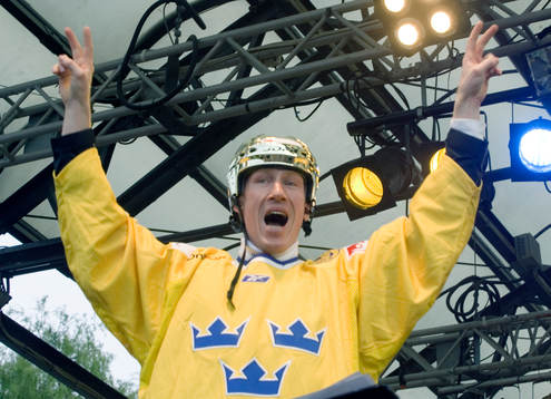 Ishockey, VM, VM-guld, Sverige, Firande av VM-guldet i