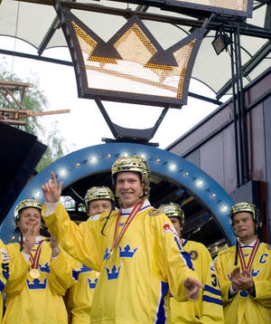 Ishockey, VM, VM-guld, Sverige, Firande av VM-guldet i