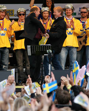 Ishockey, VM, VM-guld, Sverige, Firande av VM-guldet i