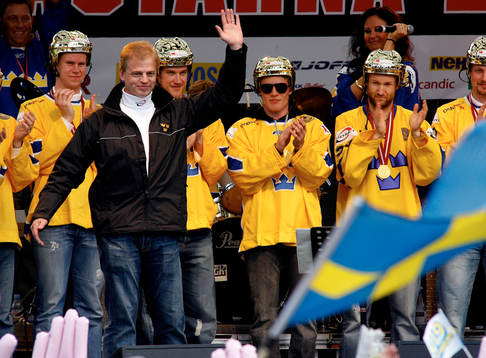 Ishockey, VM, VM-guld, Sverige, Firande av VM-guldet i