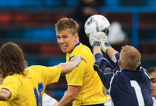 Pontus Wernblom och Pawel Kieszek, målvakt
