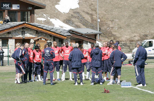 Fotboll, träning, Frankrike