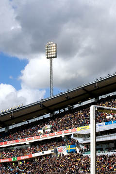 Elljus, strålkastare, lampa, belysning, arena, läktare