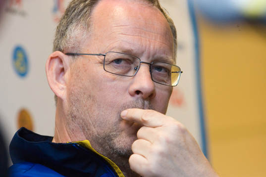 Lars Lagerbäck, förbundskapten, dyster