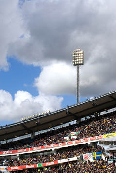 Elljus, strålkastare, lampa, belysning, arena, läktare