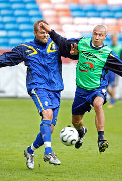 Olof Mellberg och Henrik Larsson