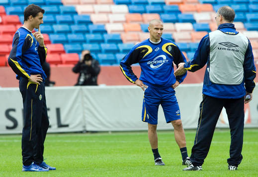 Zlatan Ibrahimovic och Henrik Larsson, Sverige