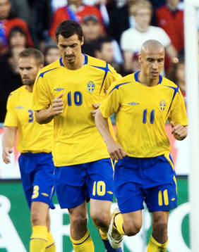 Zlatan Ibrahimovic och Henrik Larsson
