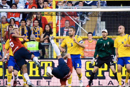 Fotboll, Sverige A - Chile