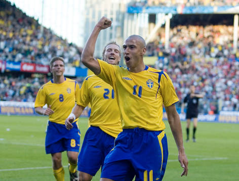 Henrik Larsson, Sverige, Christian Wilhelmsson och Anders
