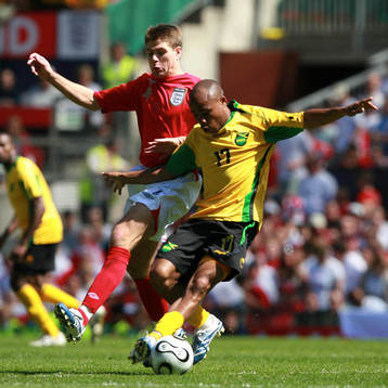 Steven Gerrard, England och Jermaine Hue, Jamaica