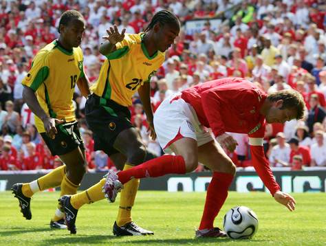 David Beckham, England, Shane Crawford och Garfield Reid,