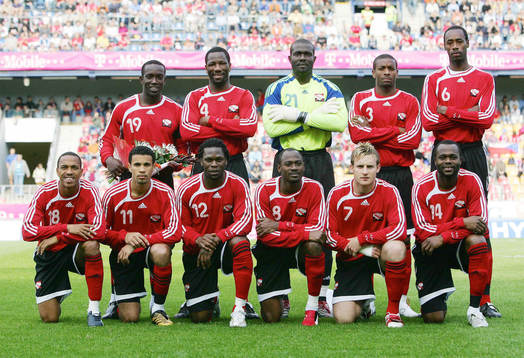 Fotboll, Träningsmatch, Startelva, lagbild, Trinidad