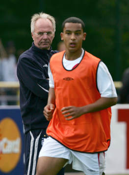 Sven Göran Eriksson, förbundskapten ochTheo Walcott