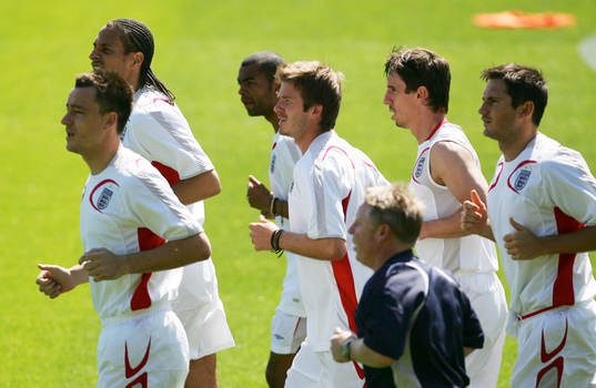 John Terry, Rio Ferdinand, Ashley Cole, David Beckham, Gary