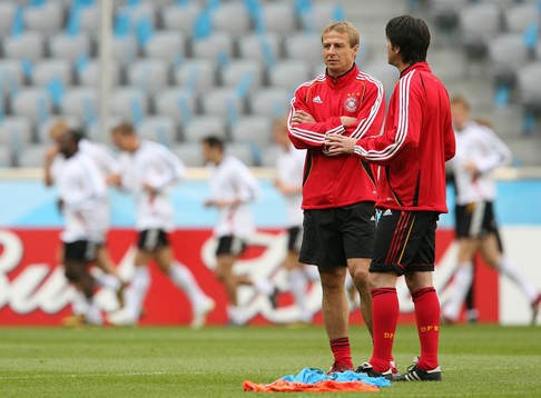 Jürgen Klinsmann, förbundskapten och Joachim Loew