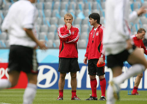 Jürgen Klinsmann, förbundskapten och Joachim Loew