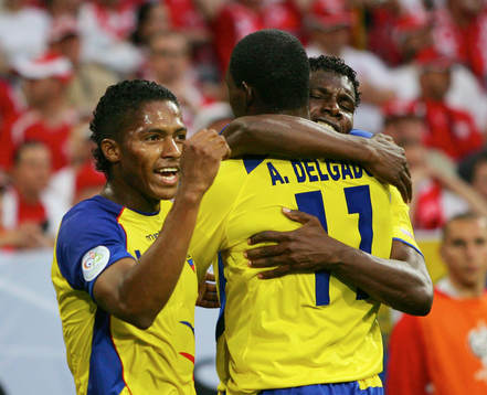 Luis Valencia, Augustin Delgado, Carlos Tenorio, Ecuador,