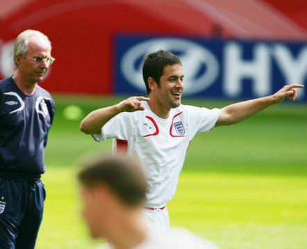 Sven Göran Eriksson, förbundskapten och Joe Cole