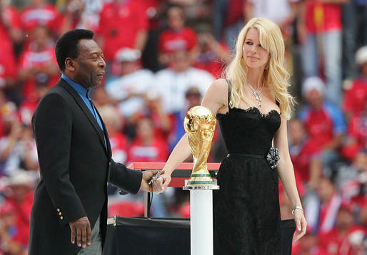 Pele och Claudia Schiffer