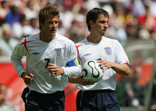 David Beckham och Gary Neville