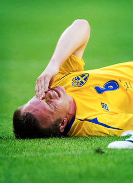 Tobias Linderoth, Sverige, skada, smärta