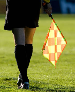 Fotboll. Superettan. Landskrona - Sundsvall. Flagga,