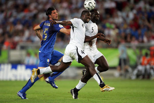 Vincenzo Iaquinta, Italien, Samuel Kuffour och John Mensah,