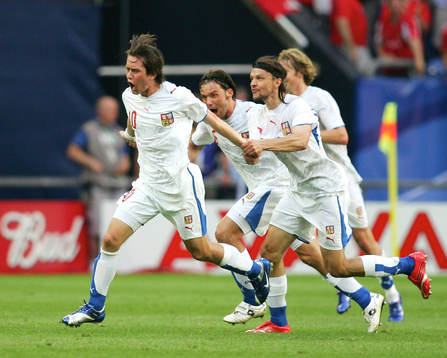 Tomas Rosicky, Marek Jankulovski och Tomas Ujfalusi,